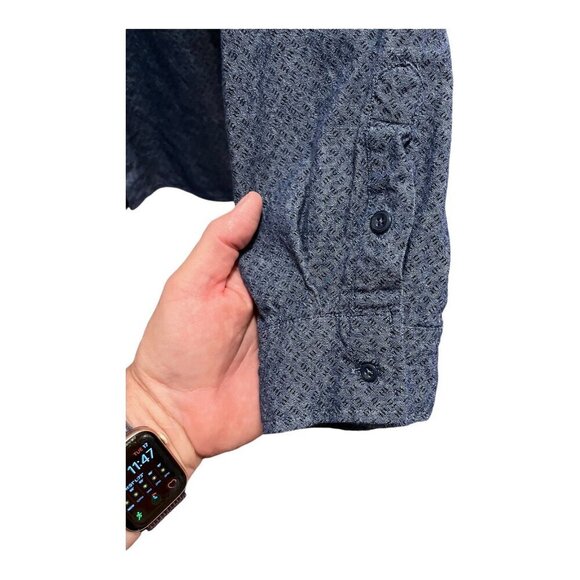 Ocean Current Mens Blue Long Sleeve Button-Up Shirt Size XXLARGE 100% Cotton - Picture 8 of 9